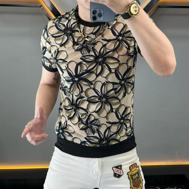 Streetwear Brand Flower - Marke Eis Seide Blume T-Shirt für