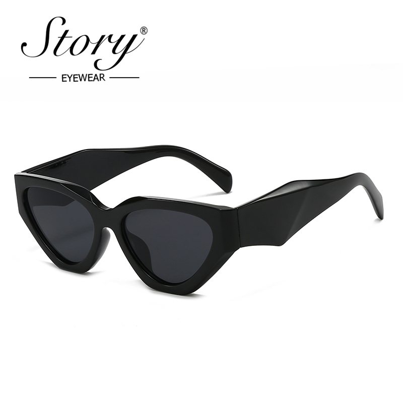 Streetwear Brand Red - STORY Trendige Große Cat-Eye-Sonnenbrille für Damen
