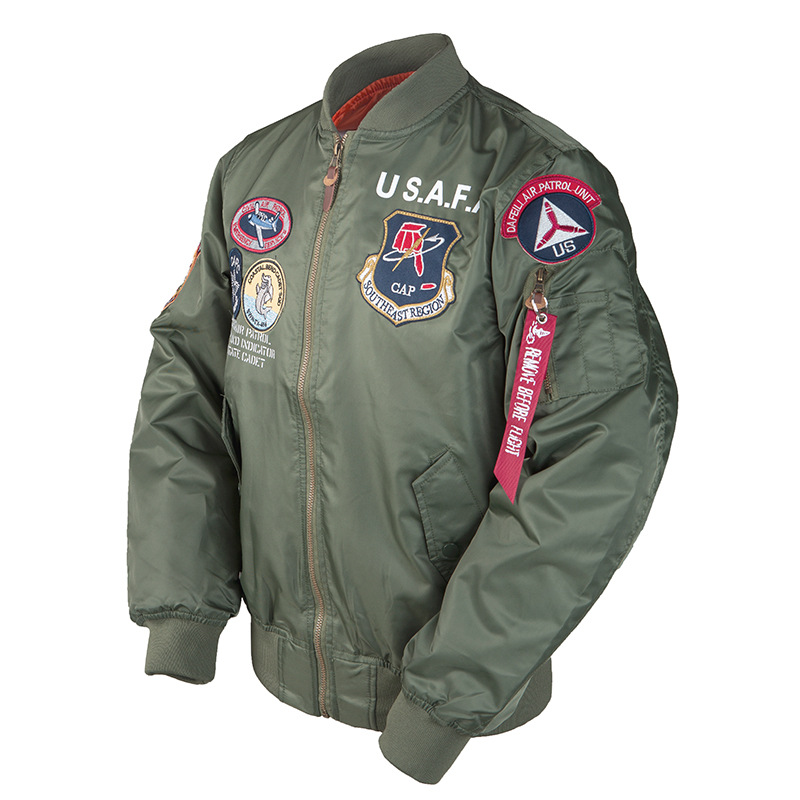 Streetwear Brand Top - 2027 Bestickte Militär-Patches Vintage Herren Dünne