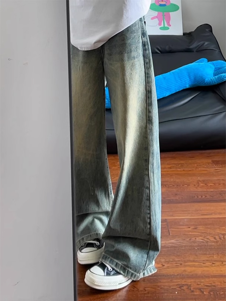 Yellow Streetwear Brand - Amerikanische Retro-Jeans für Herren, Trendige Marke