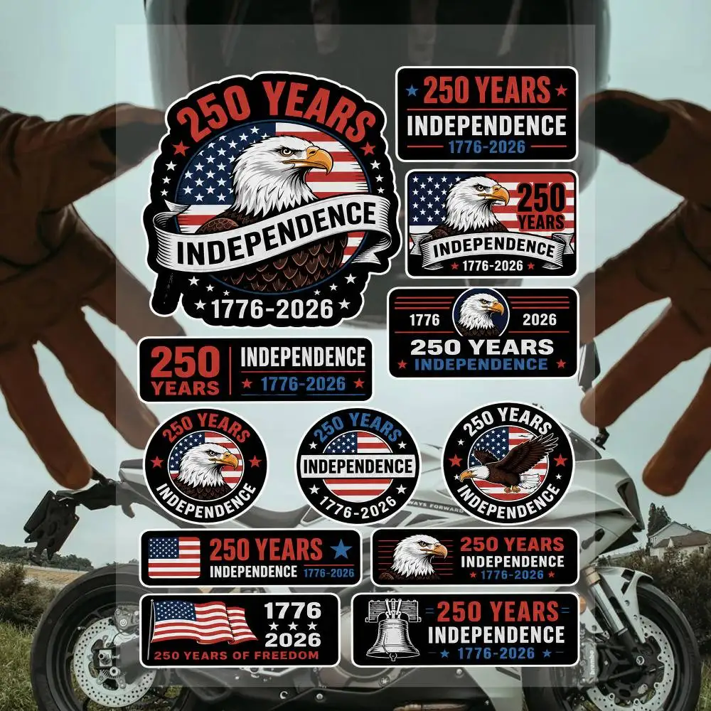 Streetwear Brand Usa - USA – 250 Jahre Unabhängigkeit Streetwear-Marken-Aufkleber-Set