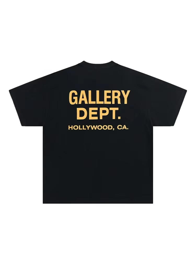 Yellow Streetwear Brand - Gelbes Logo Trendiges Luxusmarken-T-Shirt Baumwoll-Grafik-T-Shirt für