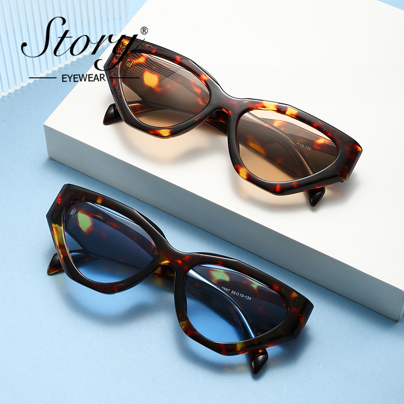 STORY Trendige Große Cat-Eye-S – Streetwear Brand Red Bewertung und Preis