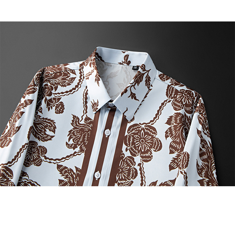 Marken-Herrenhemd mit Blumenmu – Streetwear Brand Flower Bewertung und Preis