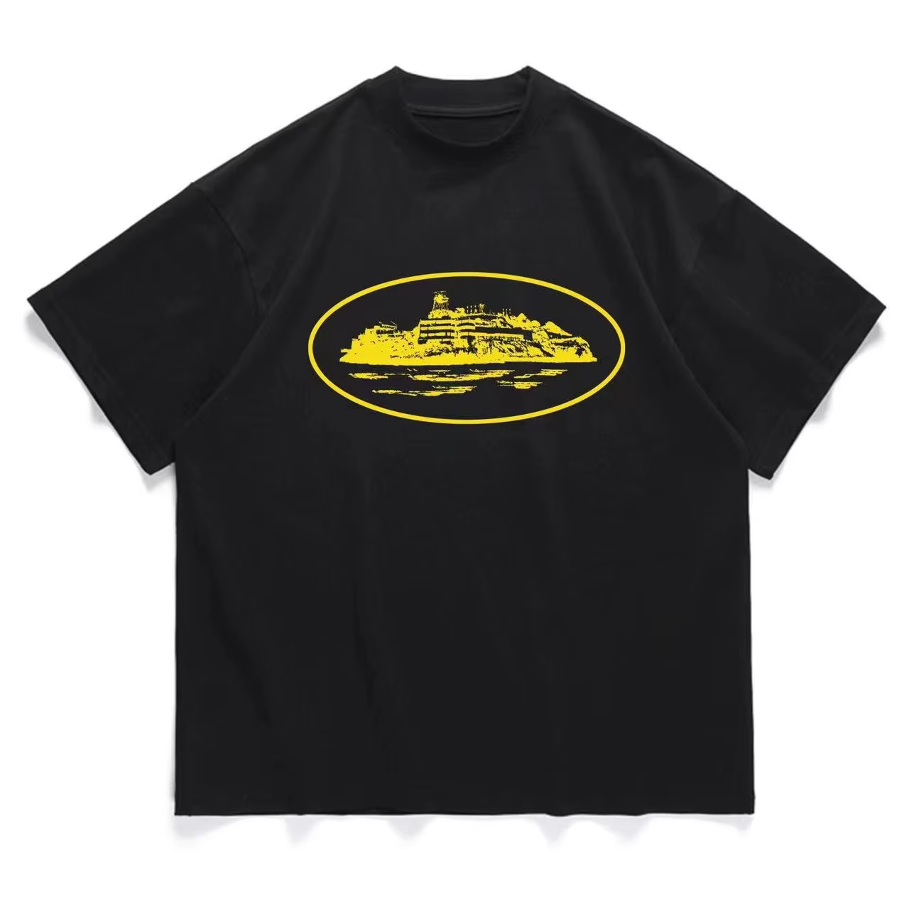 Gelbes klassisches Logo-Premiu – Yellow Streetwear Brand Bewertung und Preis